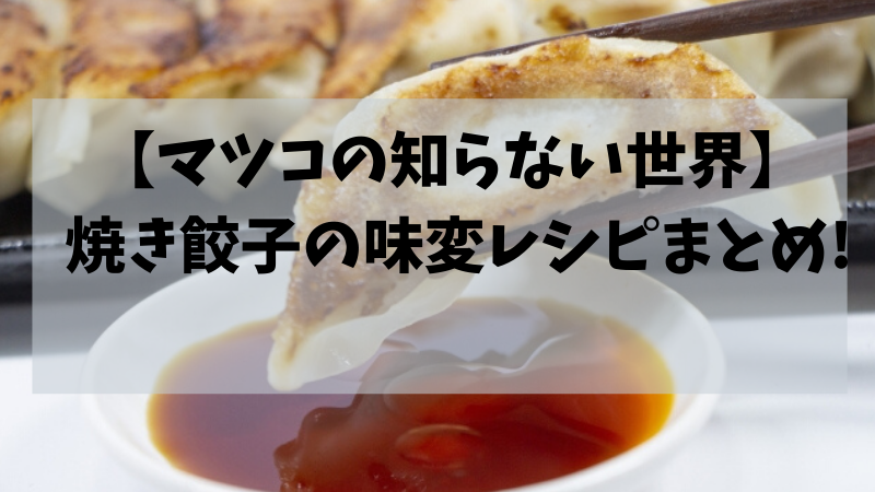 【マツコの知らない世界】 焼き餃子の味変レシピまとめ!のアイキャッチ